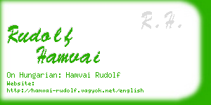 rudolf hamvai business card